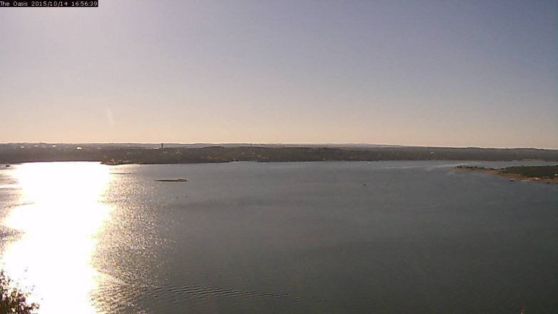 Lake Travis webcam, October 14, 2015 4:05 PM CT