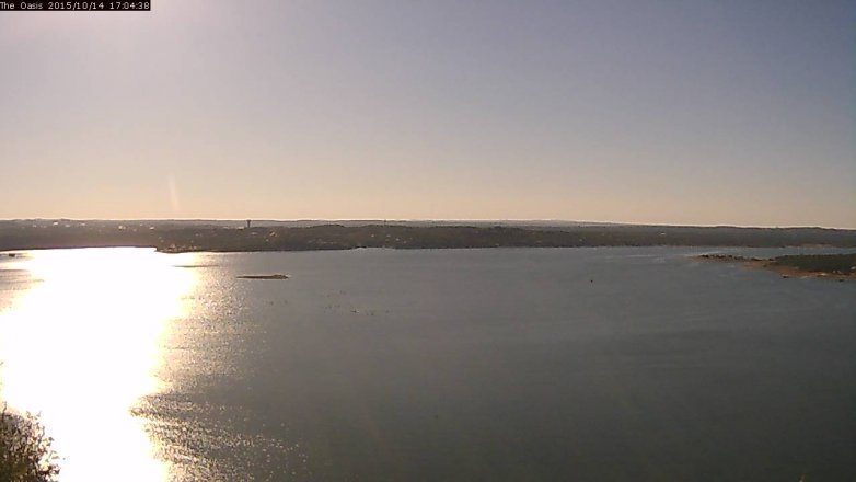 Lake Travis webcam, October 14, 2015 4:10 PM CT