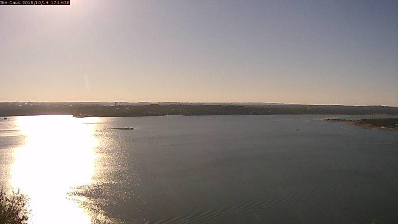 Lake Travis webcam, October 14, 2015 4:20 PM CT