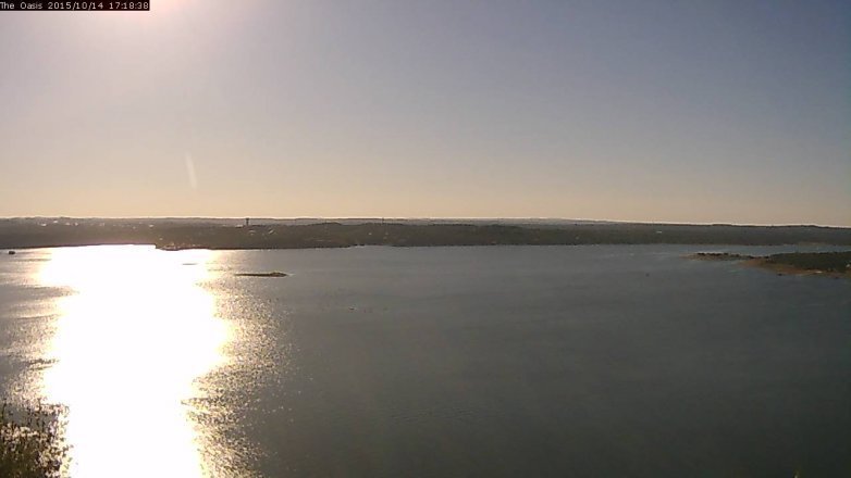 Lake Travis webcam, October 14, 2015 4:25 PM CT