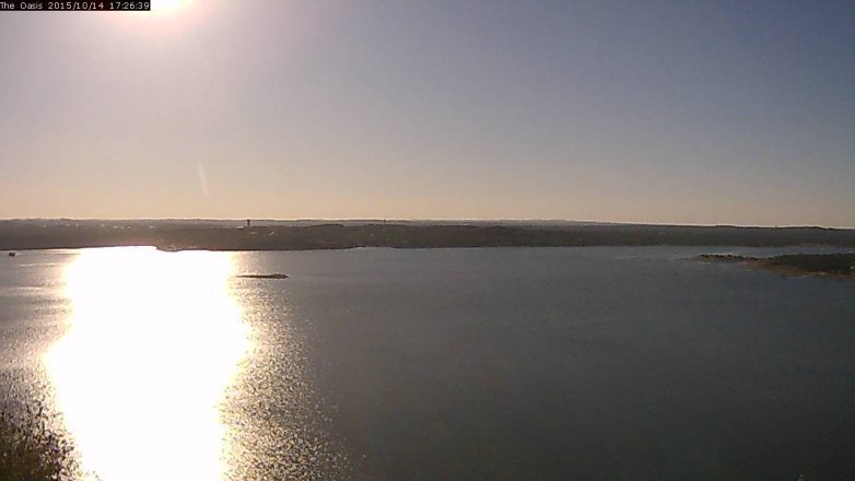Lake Travis webcam, October 14, 2015 4:35 PM CT
