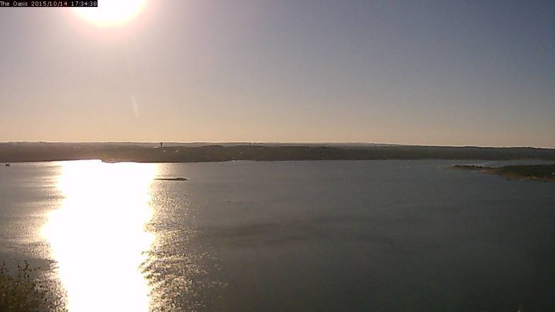 Lake Travis webcam, October 14, 2015 4:40 PM CT