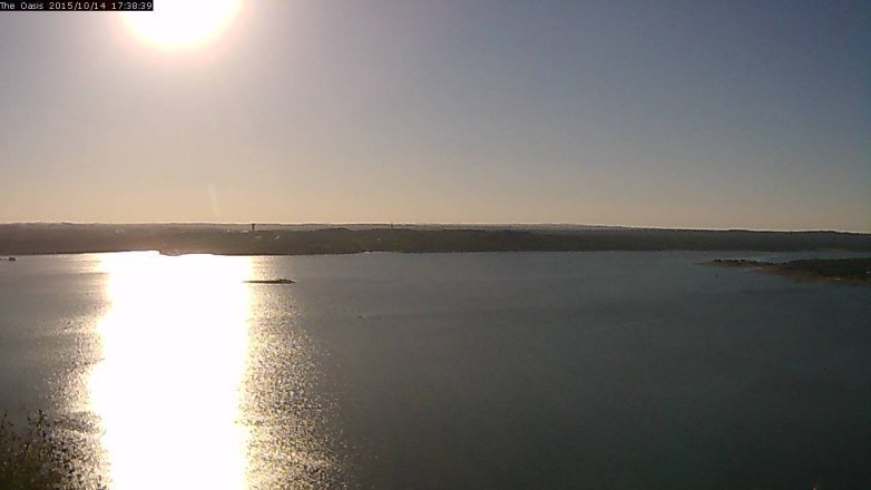 Lake Travis webcam, October 14, 2015 4:45 PM CT