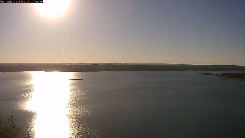 Lake Travis webcam, October 14, 2015 4:50 PM CT