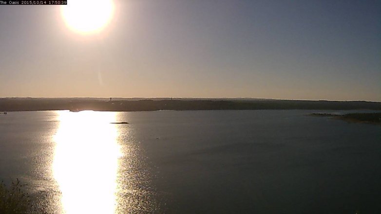 Lake Travis webcam, October 14, 2015 4:55 PM CT