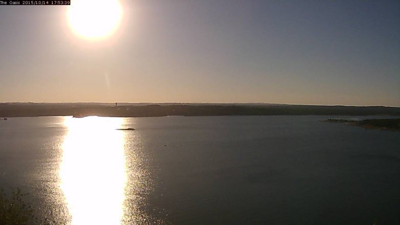 Lake Travis webcam, October 14, 2015 5:00 PM CT