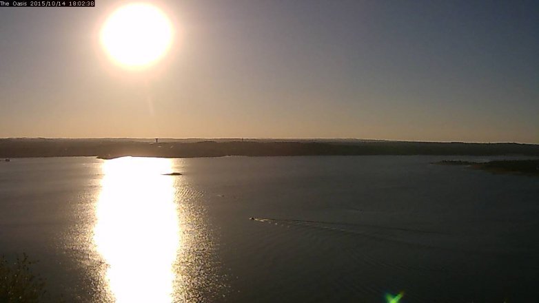 Lake Travis webcam, October 14, 2015 5:10 PM CT