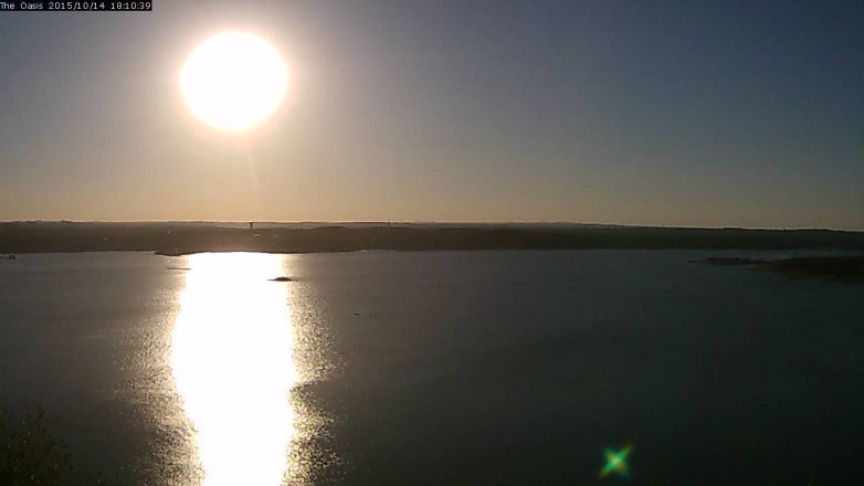 Lake Travis webcam, October 14, 2015 5:15 PM CT