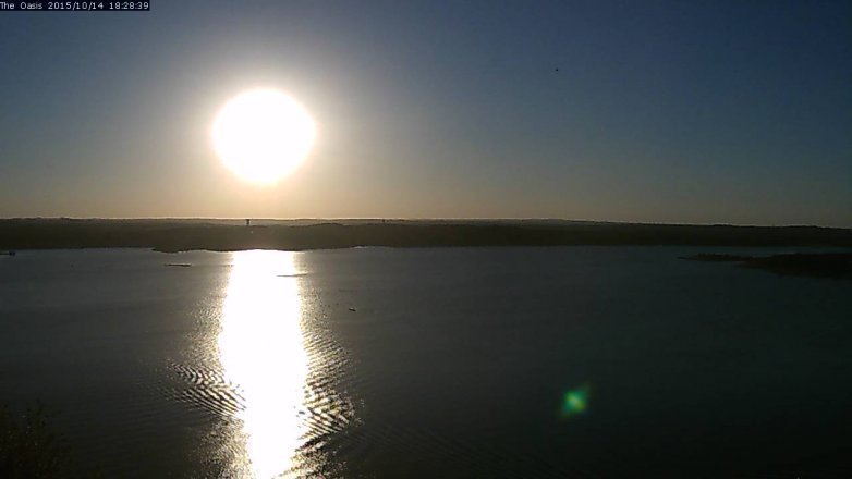 Lake Travis webcam, October 14, 2015 5:35 PM CT