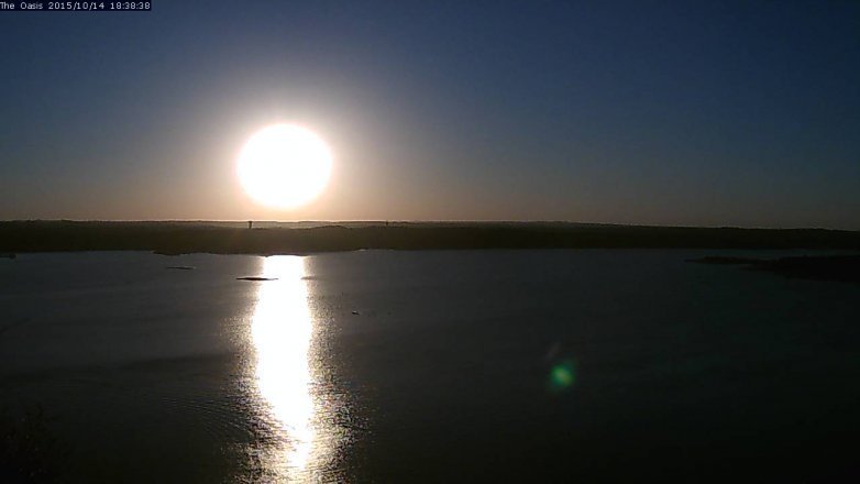Lake Travis webcam, October 14, 2015 5:45 PM CT