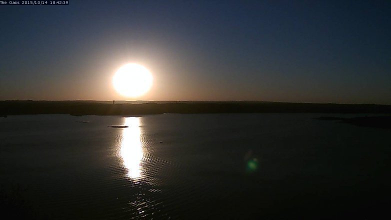 Lake Travis webcam, October 14, 2015 5:50 PM CT