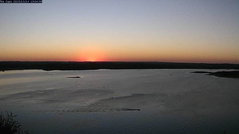 Lake Travis webcam, October 14, 2015 6:10 PM CT