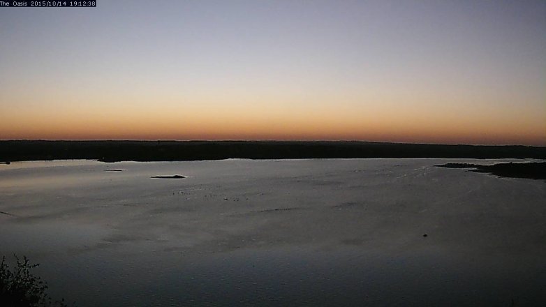 Lake Travis webcam, October 14, 2015 6:20 PM CT