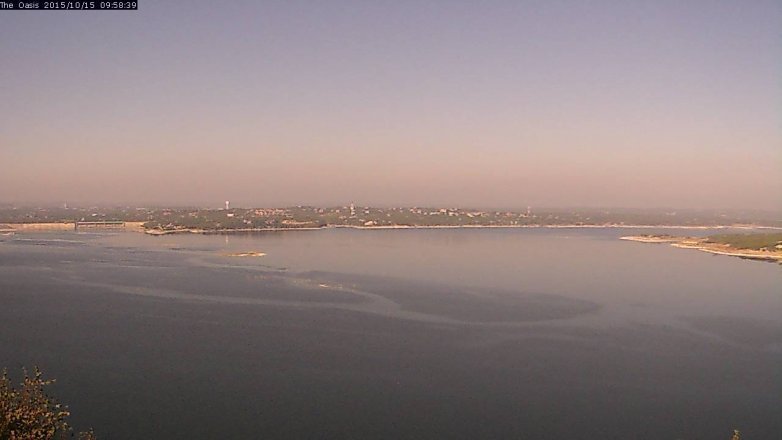 Lake Travis webcam, October 15, 2015 9:05 AM CT