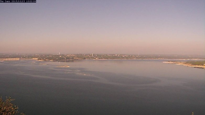Lake Travis webcam, October 15, 2015 9:10 AM CT