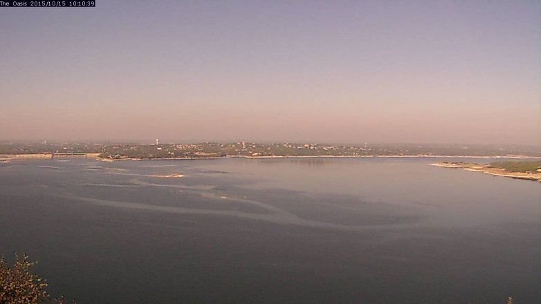 Lake Travis webcam, October 15, 2015 9:15 AM CT