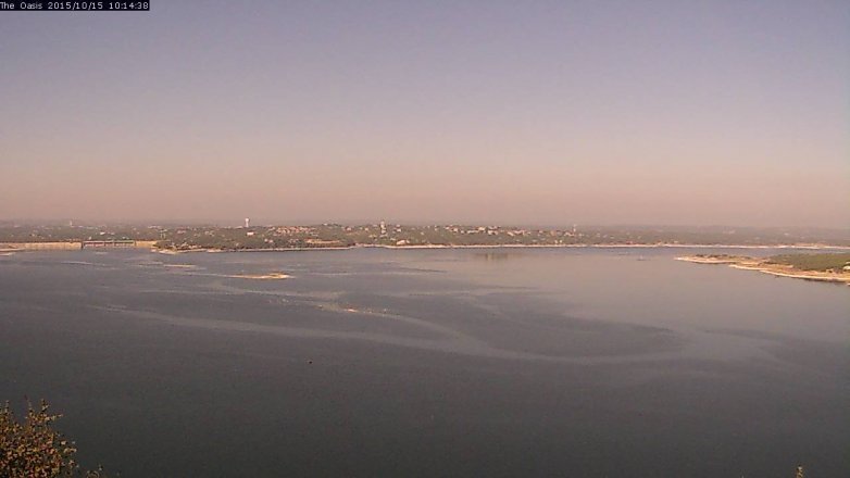Lake Travis webcam, October 15, 2015 9:20 AM CT