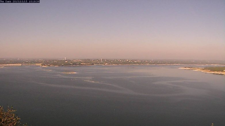Lake Travis webcam, October 15, 2015 9:25 AM CT