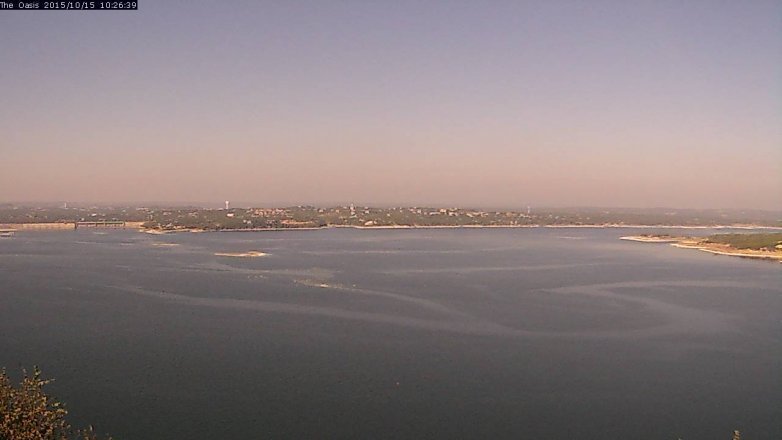 Lake Travis webcam, October 15, 2015 9:35 AM CT