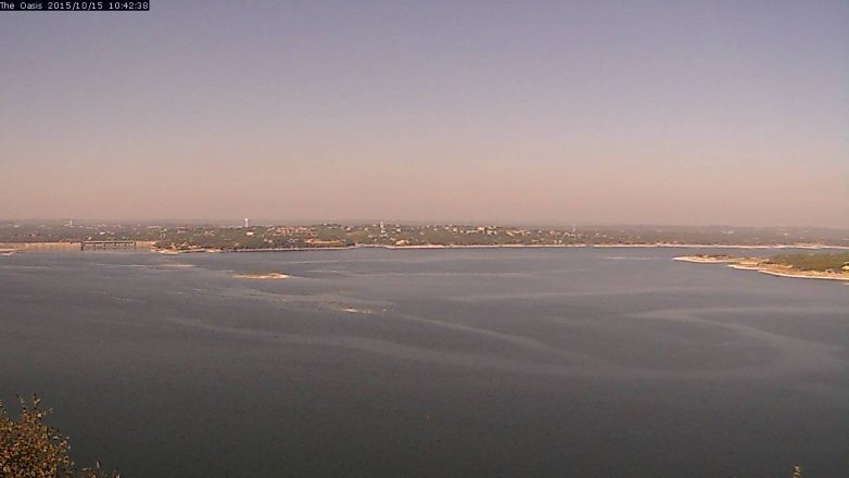 Lake Travis webcam, October 15, 2015 9:50 AM CT