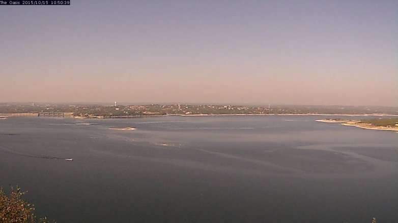 Lake Travis webcam, October 15, 2015 9:55 AM CT