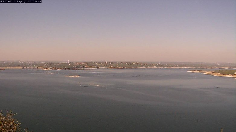 Lake Travis webcam, October 15, 2015 10:00 AM CT
