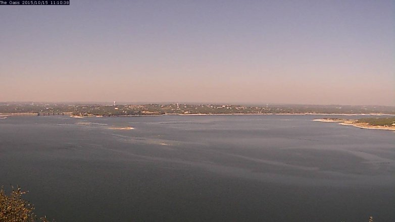 Lake Travis webcam, October 15, 2015 10:15 AM CT