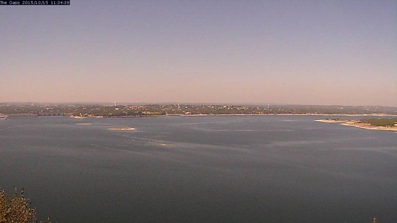 Lake Travis webcam, October 15, 2015 10:40 AM CT
