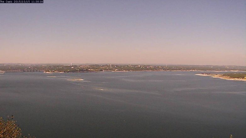 Lake Travis webcam, October 15, 2015 10:45 AM CT