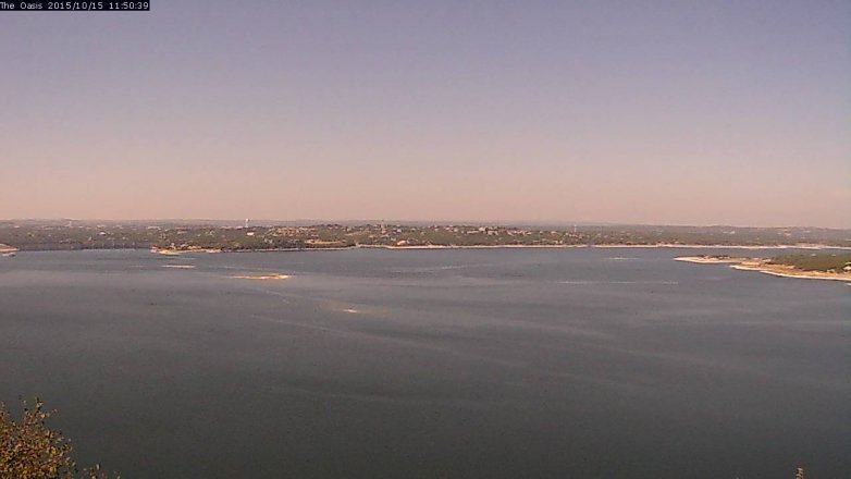 Lake Travis webcam, October 15, 2015 10:55 AM CT