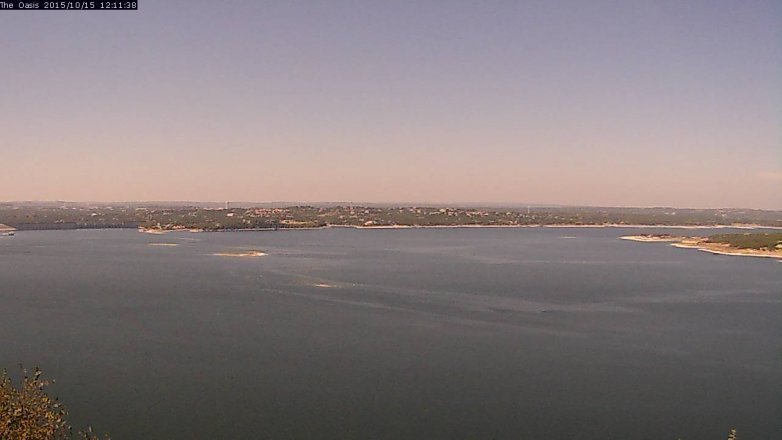 Lake Travis webcam, October 15, 2015 11:20 AM CT