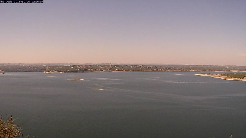 Lake Travis webcam, October 15, 2015 11:30 AM CT