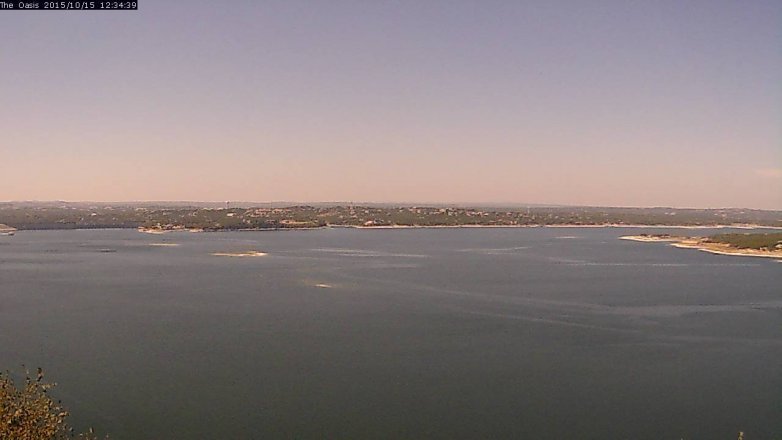 Lake Travis webcam, October 15, 2015 11:40 AM CT