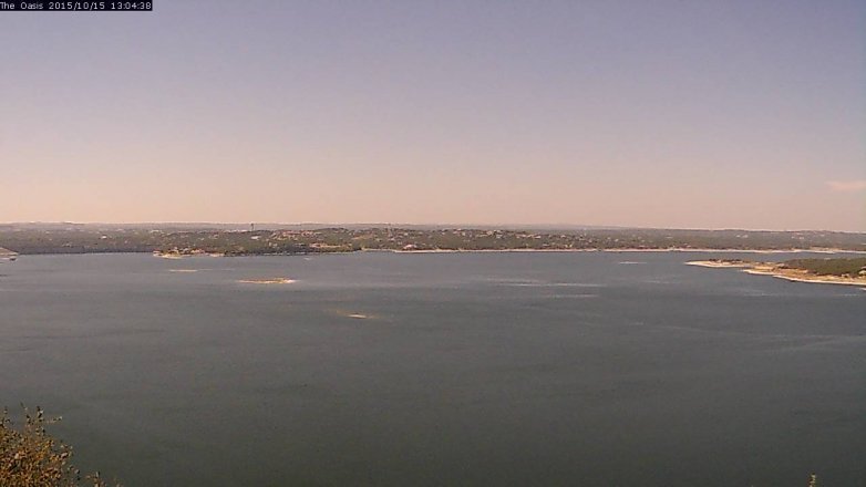 Lake Travis webcam, October 15, 2015 12:10 PM CT