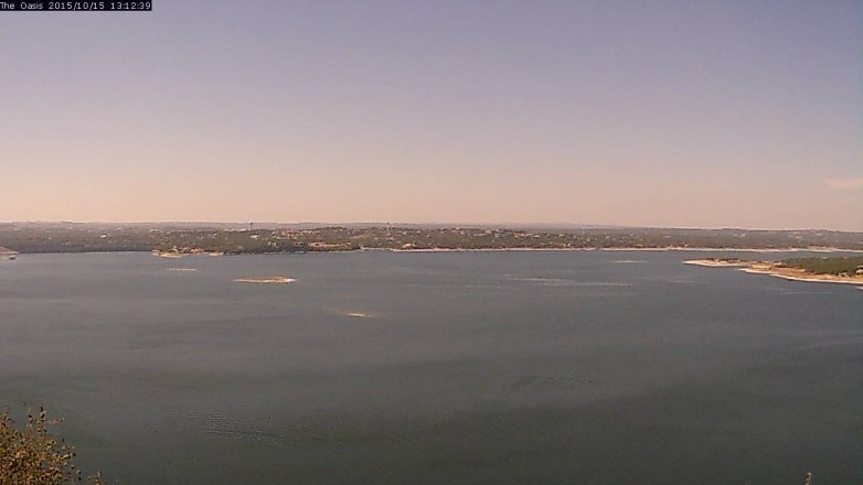Lake Travis webcam, October 15, 2015 12:20 PM CT