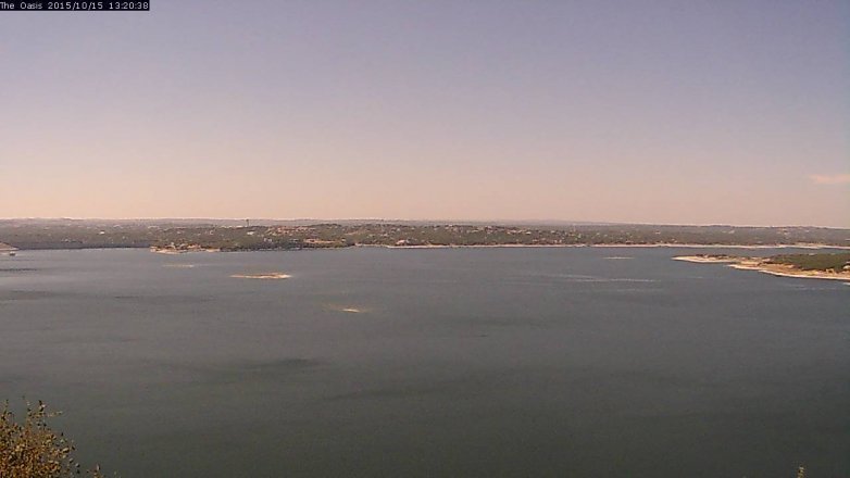 Lake Travis webcam, October 15, 2015 12:25 PM CT