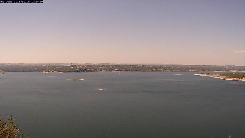 Lake Travis webcam, October 15, 2015 12:30 PM CT