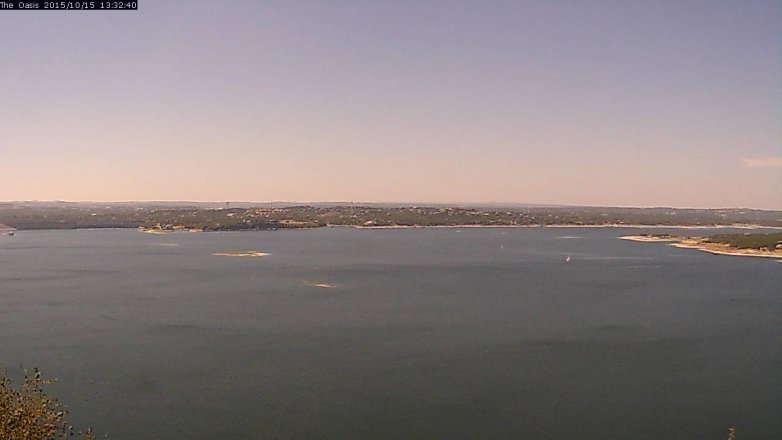 Lake Travis webcam, October 15, 2015 12:40 PM CT