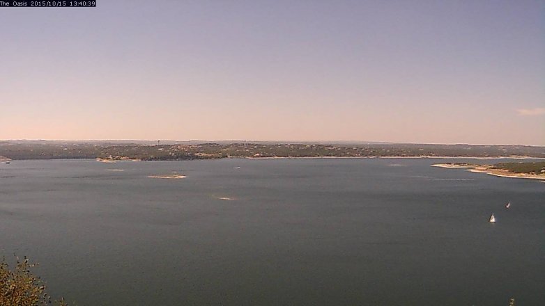 Lake Travis webcam, October 15, 2015 12:45 PM CT