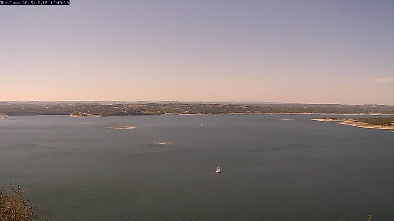 Lake Travis webcam, October 15, 2015 12:55 PM CT