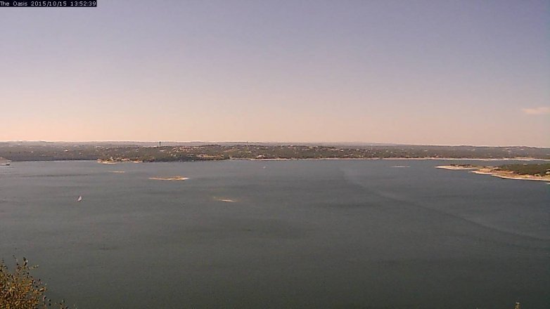 Lake Travis webcam, October 15, 2015 1:00 PM CT