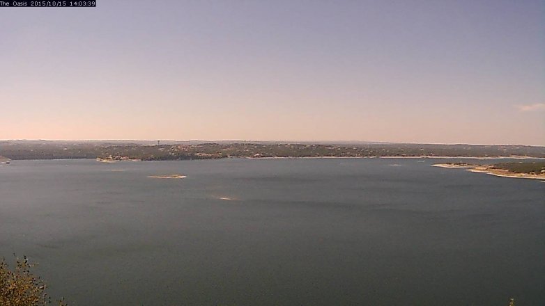 Lake Travis webcam, October 15, 2015 1:10 PM CT