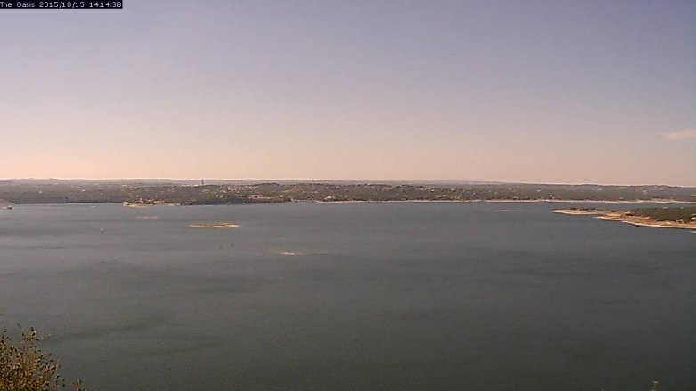 Lake Travis webcam, October 15, 2015 1:20 PM CT