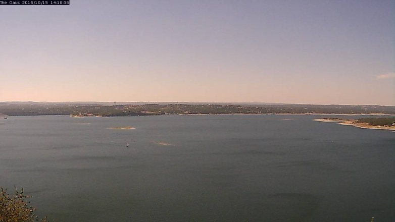 Lake Travis webcam, October 15, 2015 1:25 PM CT