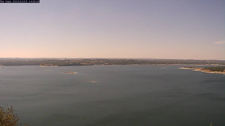 Lake Travis webcam, October 15, 2015 1:30 PM CT