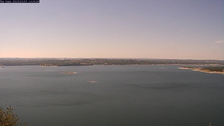 Lake Travis webcam, October 15, 2015 1:40 PM CT