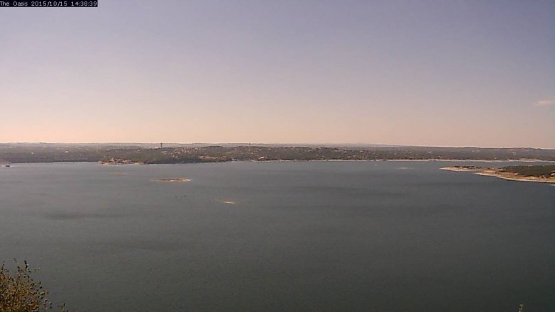 Lake Travis webcam, October 15, 2015 1:45 PM CT