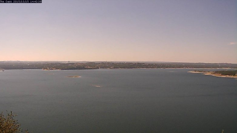 Lake Travis webcam, October 15, 2015 1:50 PM CT