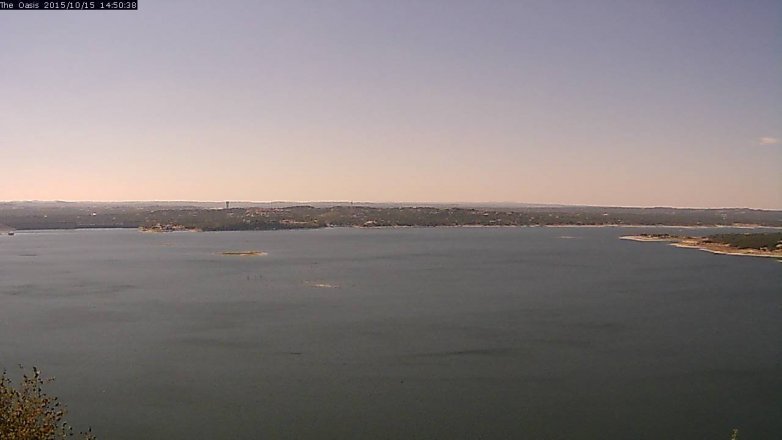 Lake Travis webcam, October 15, 2015 1:55 PM CT