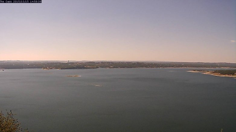 Lake Travis webcam, October 15, 2015 2:05 PM CT